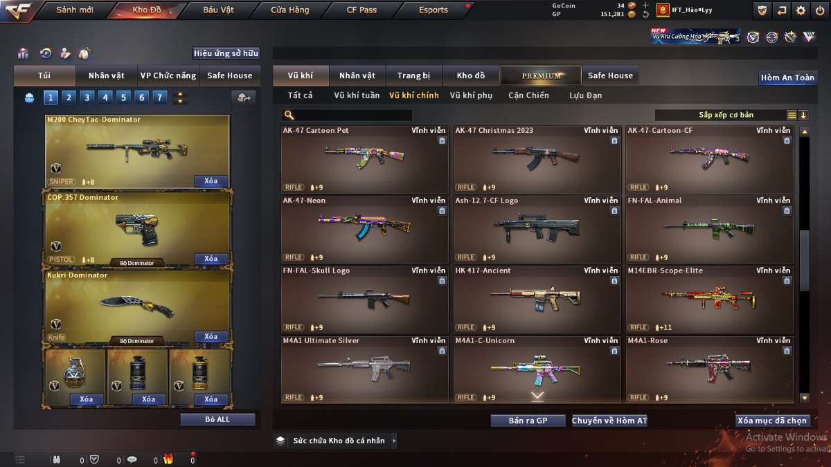 shop acc cf uy tin gia re